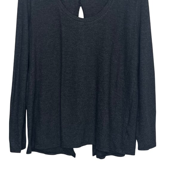 Lanston Womens Long Sleeve Sweater Open Back Gray Size Large - Picture 4 of 9